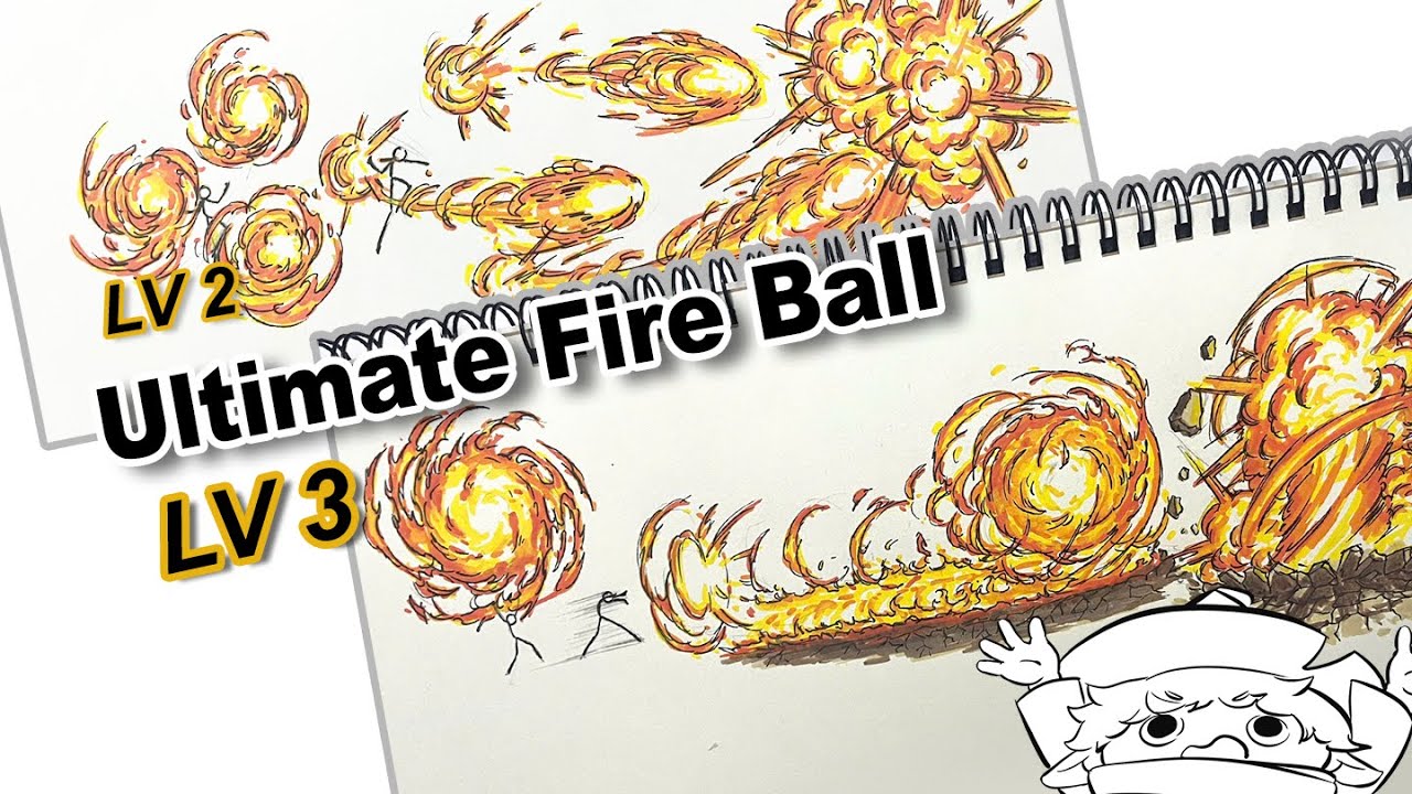 Draw Fire Ball Skills For Your Stickman