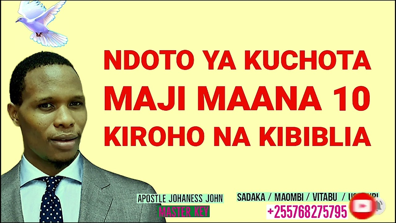 NDOTO YA KUCHOTA MAJI MAANA 10 KIROHO NA KIBIBLIA - Apostle Johaness John