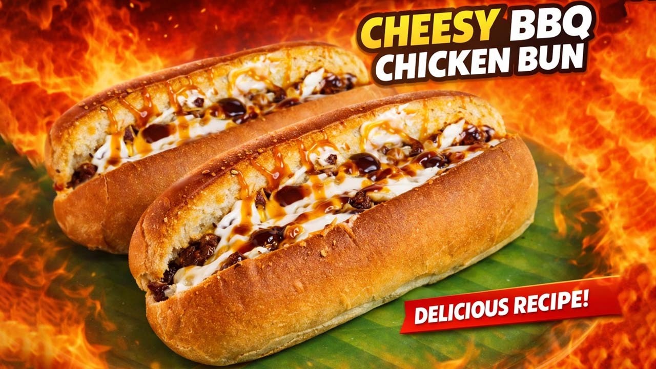 Ultimate Cheesy BBQ Chicken Buns 🔥 Easy Homemade Snack Recipe