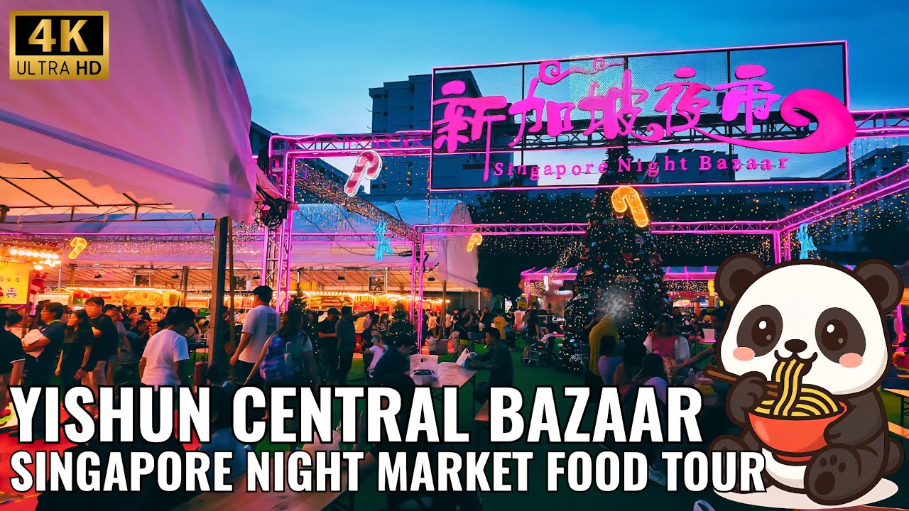 Pasar Malam Yishun Central Christmas Bazaar 2025 FULL Walkthrough | Singapore Street Food Tour [4K]
