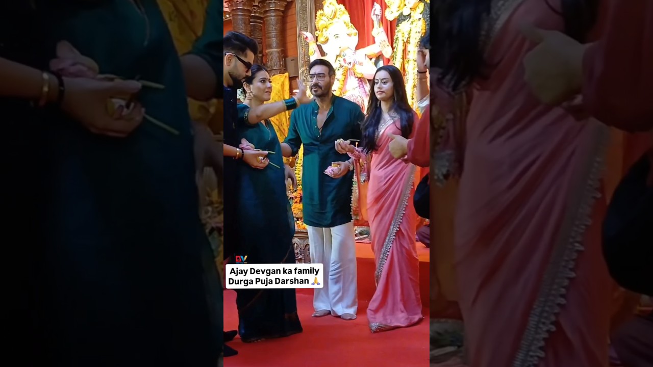 Ajay devgan and Kajol at Durga puja#shorts