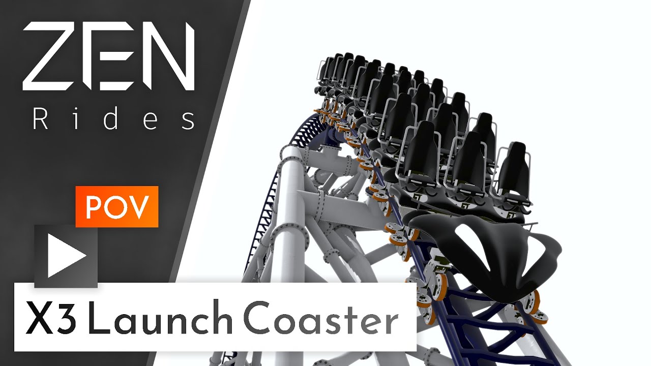 Zen Rides X3 | Custom LSM Launch Coaster | Roundup 500 | NoLimits 2