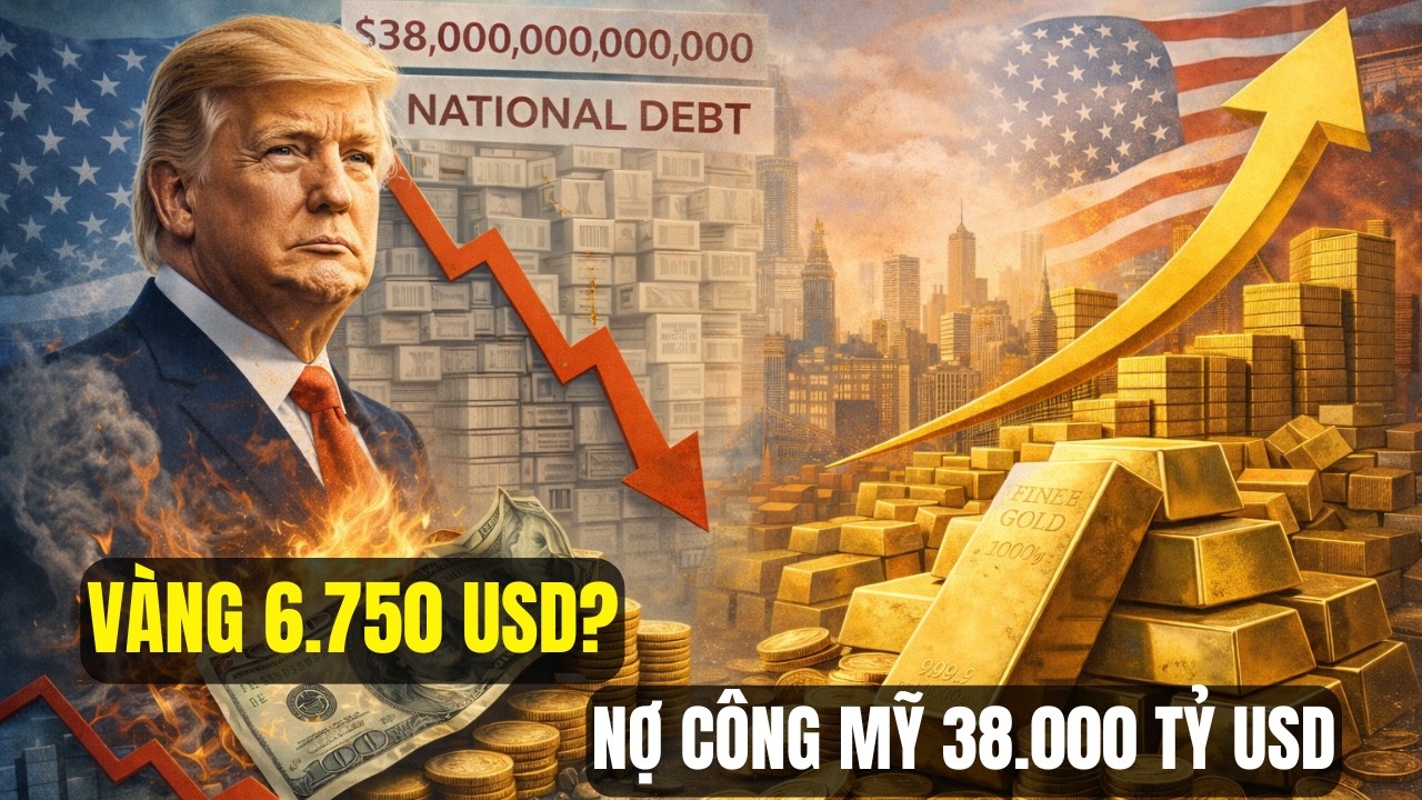 Dự Báo Giá Vàng 6.750 USD Trước Bầu Cử Mỹ: USD Suy Yếu, Nợ Công Mỹ 38 Nghìn Tỷ USD Đẩy Vàng Tăng?