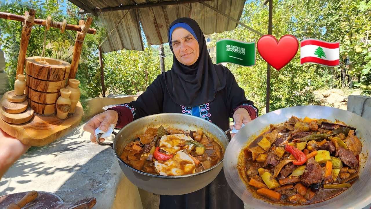 مطازيز سعودية بأجواء لبنانية!! أفخم مرقوق سعودي عالحطب🔥فتح هدايا طرطوس😍😍