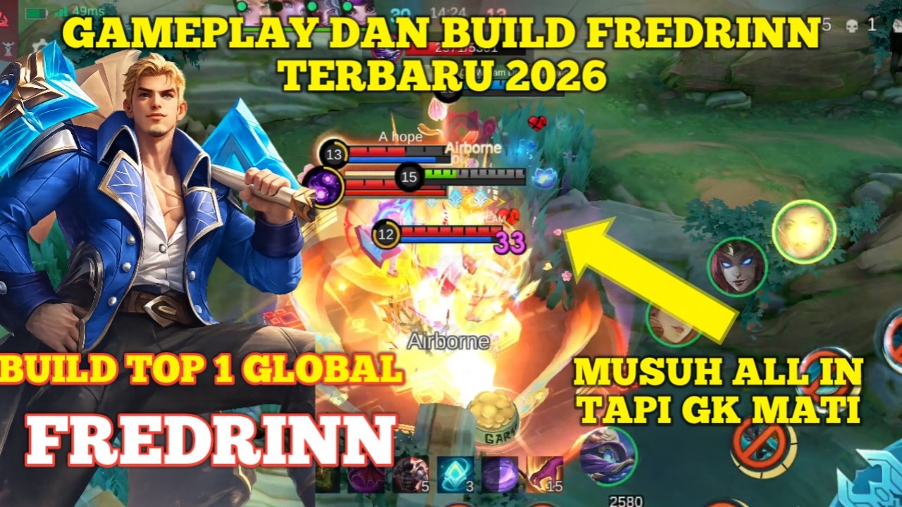 Gameplay & Build Fredrinn Terbaru 2026 – Musuh All In Tapi Gak Mati!