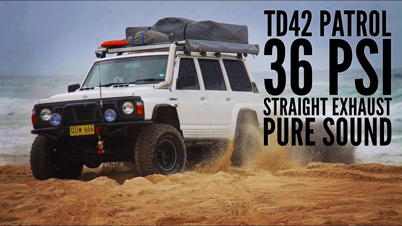 Nissan Patrol TD42 Beach Drive Pure Sound 36PSI straight exhaust