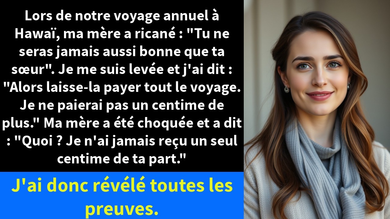 Lors de notre voyage annuel à Hawaï, ma mère a ricané : 
