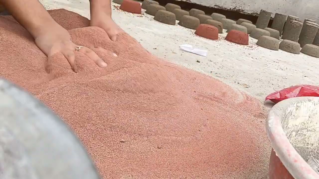 Red sand tutorial ASMR shape making req 🥳🥳🥳🥳 satisfied video subscribe to my channel 