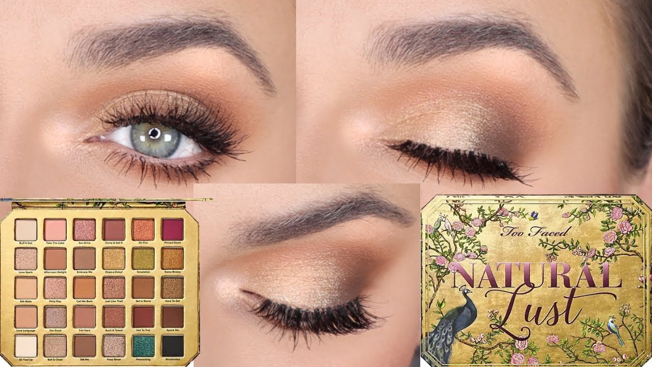 Everyday GOLD Eyeshadow tutorial! TOO FACED NATURAL LUST PALETTE!