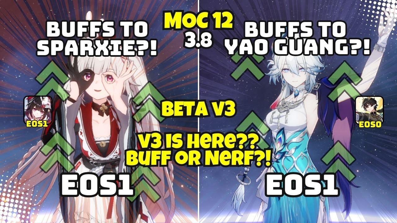 NEW UPDATE V3: ELATION BUFFS??!! Sparxie x Yao Guang V3 | MOC 12 HSR 4.0