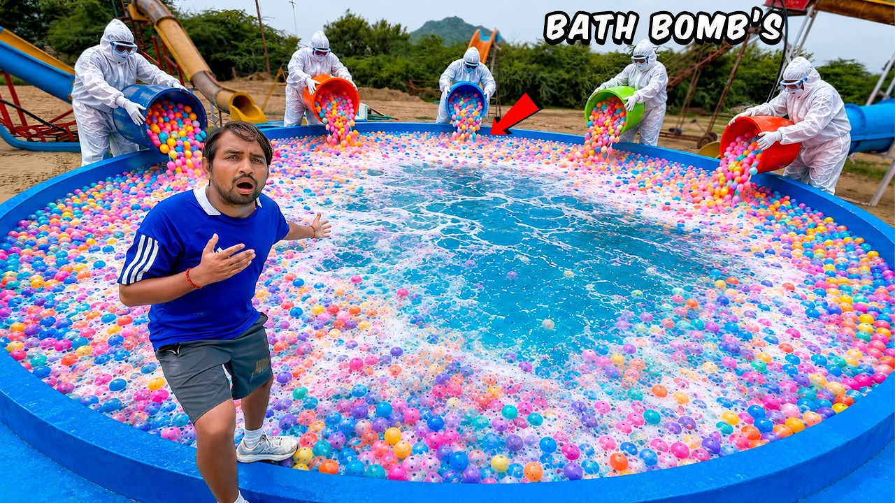 We Put 1000 Bath Bombs In Our...Swimming Pool 😈