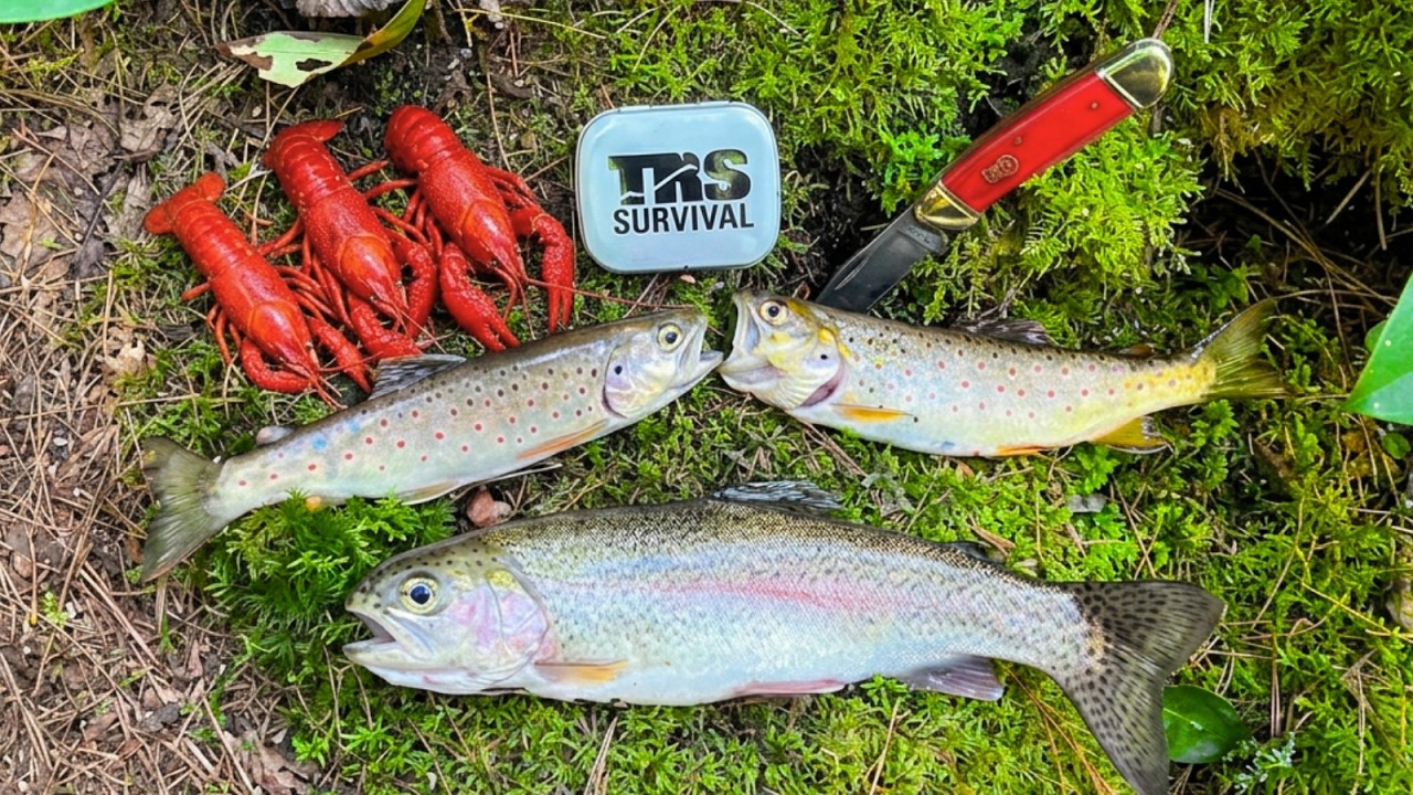 tiny SURVIVAL FISHING KIT CHALLENGE (TROUT EDITION)