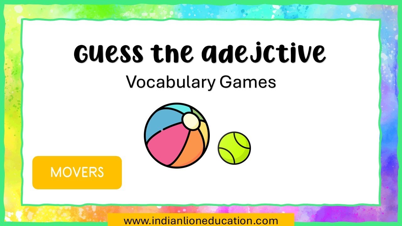 Guess the adjective cambridge vocabulary movers easy English quiz