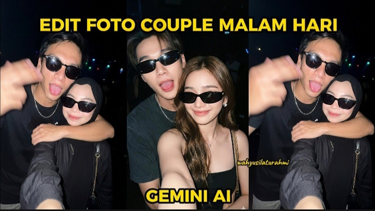 Cara Edit Foto Couple Malam Hari di Gemini AI || Edit Foto Couple Party Malam Hari Gemini #geminiai