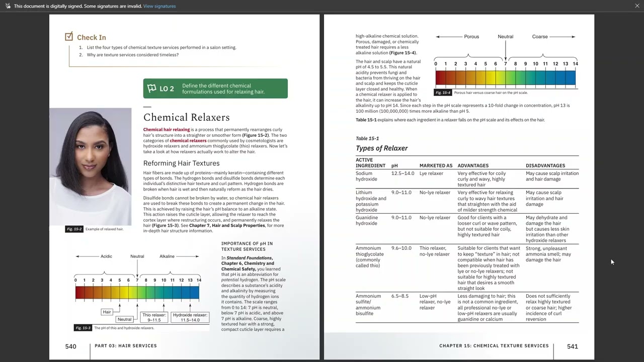 Milady Cosmetology Ch 15 Pages 538-545 Chemical Texture Services