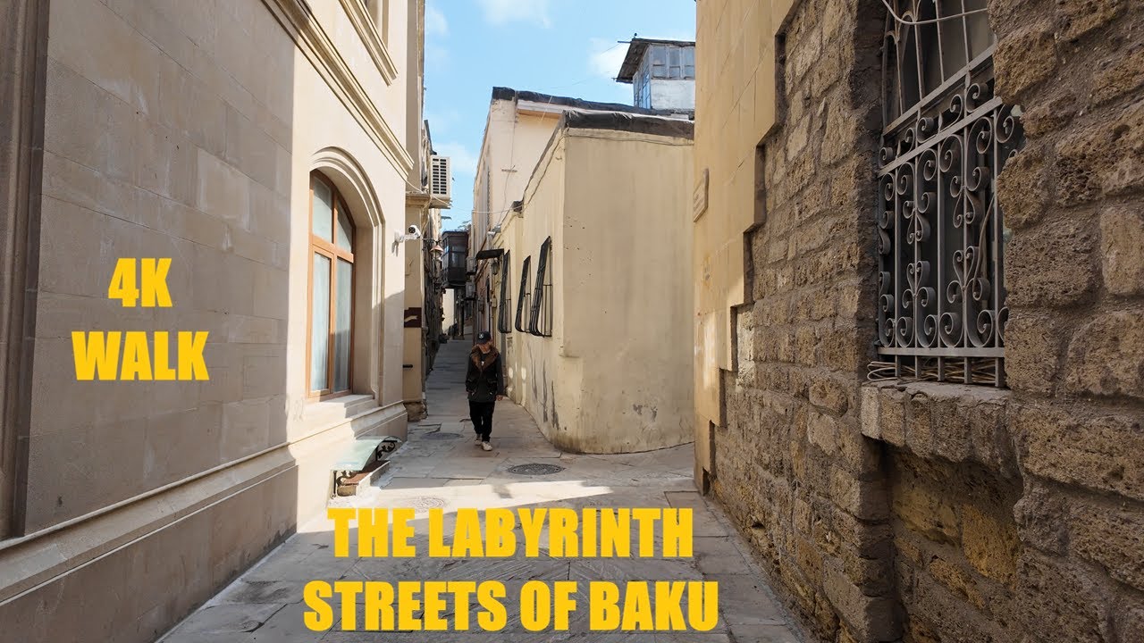 Baku, Azerbaijan 4K City Walk | Lost in the Labyrinth-Like Streets of the Old City