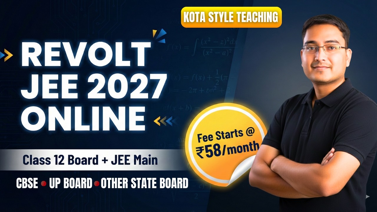 REVOLT JEE 2027 ONLINE 🚀 | Class 12 Board + JEE Main Maths | Best Online Coaching by Ehtisham Khan