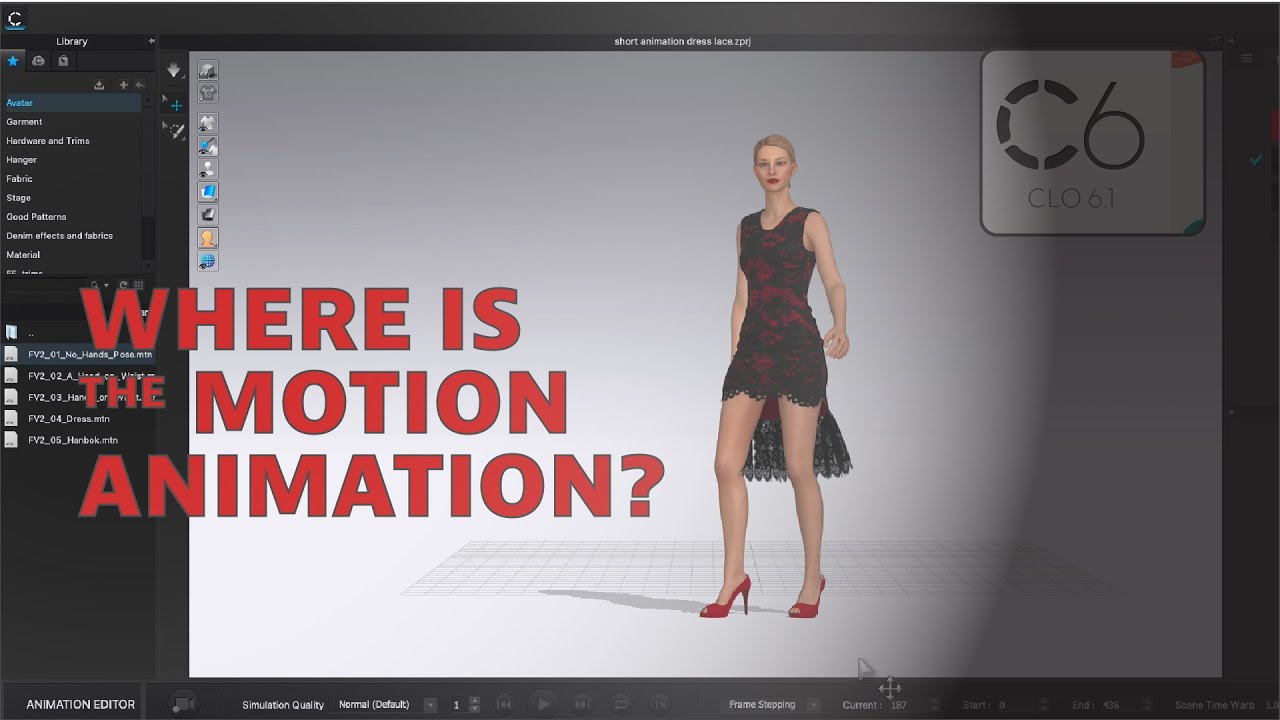 Как применить анимацию движения и экспортировать ее в Clo 3D