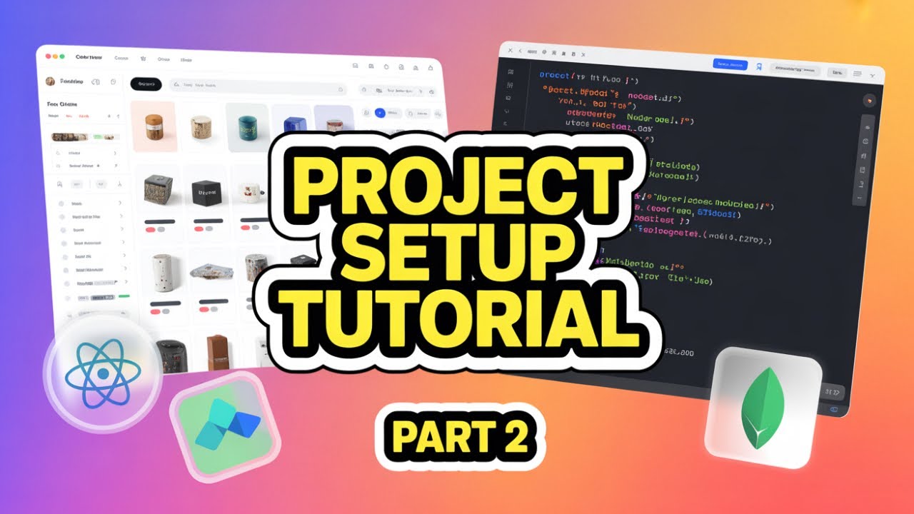 Build MERN Ecommerce #2 | React Setup, Tailwind CSS, Node.js Backend & MongoDB Database