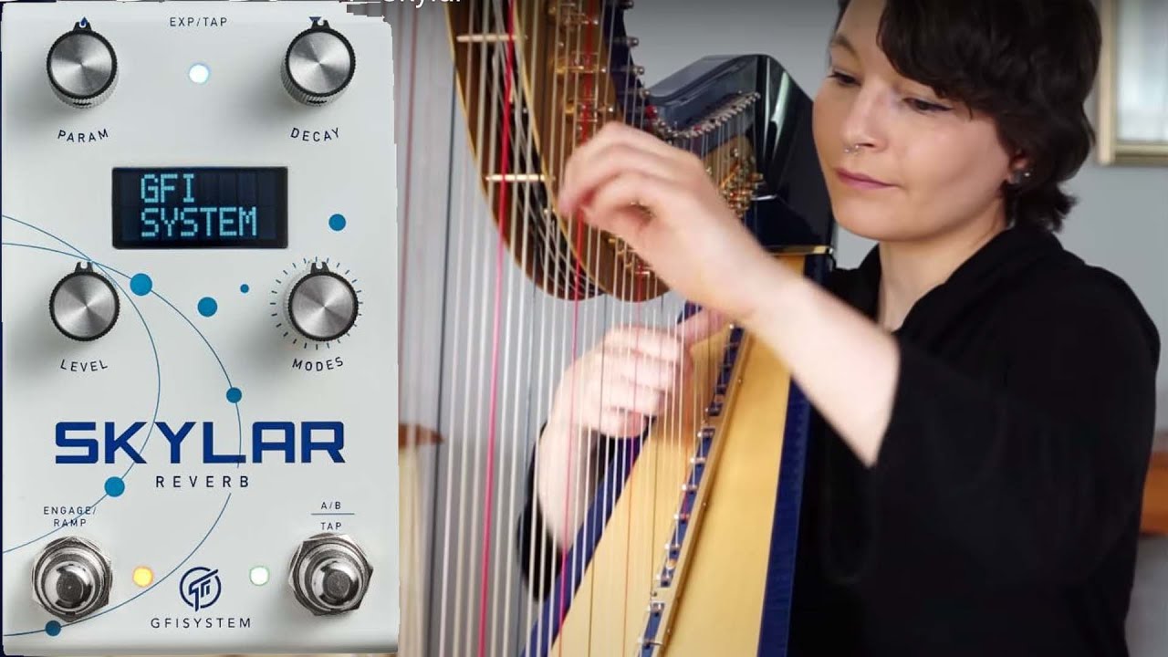 GFI System Skylar Reverb Pedal on Harp