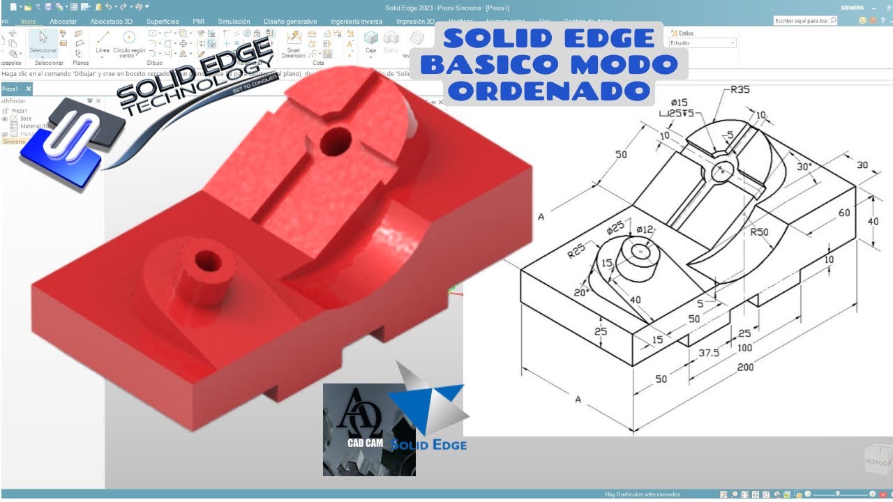 Como DIBUJAR FACIL Y Rapido en Solid Edge 2023