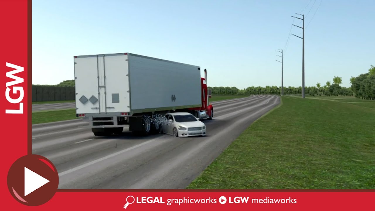 Truck And Car Accident 3D Animation Showing Injuries