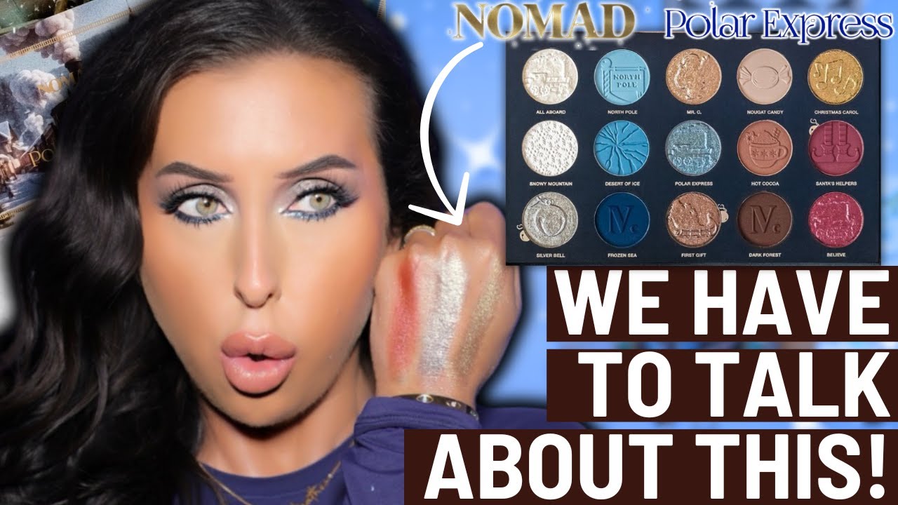 NEW Holiday Eyeshadow Palette! Nomad Cosmetics Polar Express Swatches, Tutorial, +Comparisons