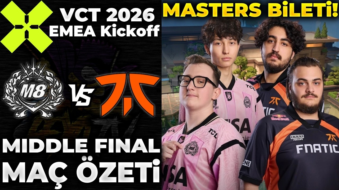 GENTLE MATES vs FNATIC MIDDLE FINAL MAÇ ÖZETİ | VCT 2026 EMEA Kickoff