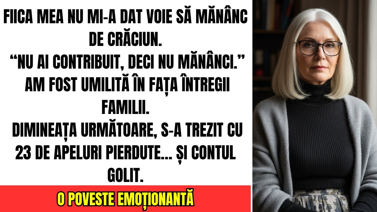 Fiica mea nu mi-a dat de mâncare de Crăciun, așa că m-am răzbunat