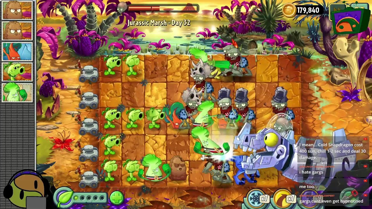 Doing The Jurassic Marsh In PVZ2 Reflourished