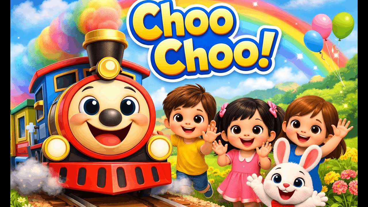 Train Song for Kids | Choo Choo Train | Fun Learning Nursery Rhyme
