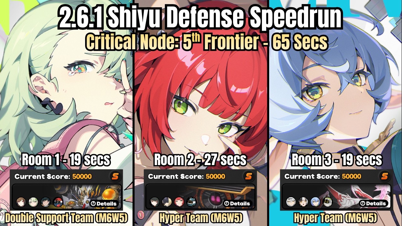 2.6.1 Shiyu Defense Critical Node: 5th Frontier Full - 65 secs (150K Points) | Zenless Zone Zero