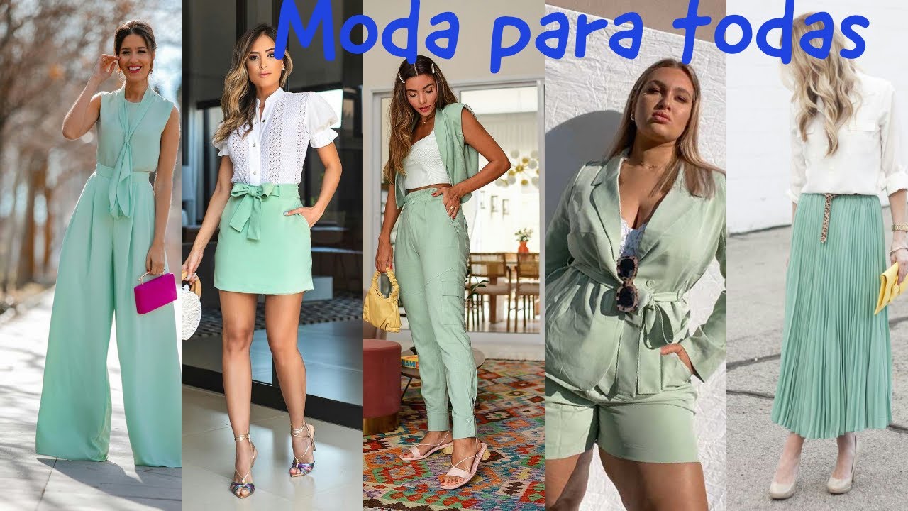 Looks VERDE MENTA /Mint Green looks/moda y tendencia 2021_2022/MODA PARA TODAS