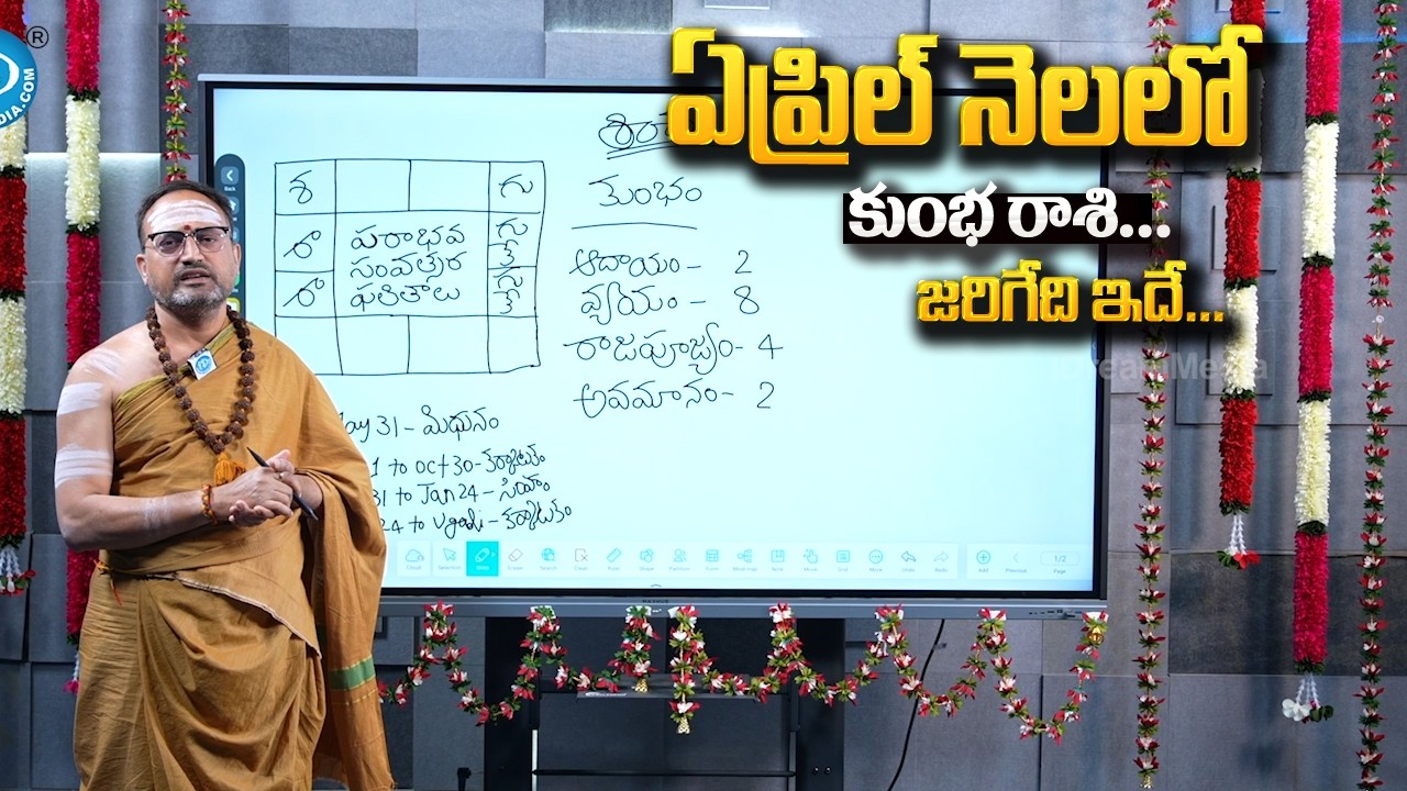 Nandibatla Srihari Sharma : Kumbha Rashi Phalalu April 2026 | కుంభ రాశి ఫలాలు 2026 |April Month 2026