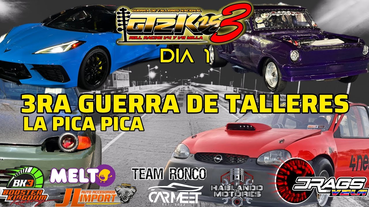 Día 1 Guerra de talleres 3 / 2025 en ciudad ojeda la pista de los récords. 