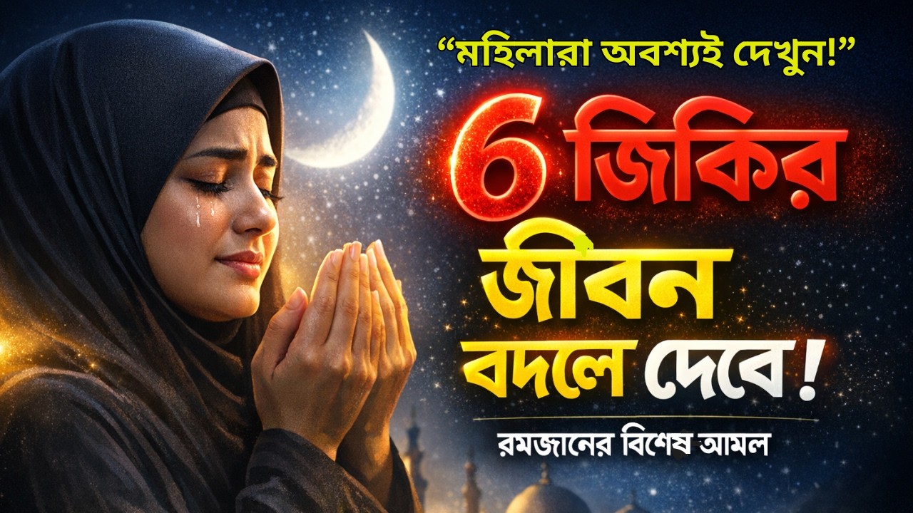 রমজানের ৬ শক্তিশালী জিকির | জীবনেও ছাড়বেন না! | গুনাহ মাফ ও আমলনামা ভারী করার সহজ আমল