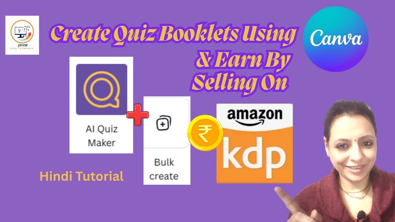 Create AI Quiz Booklets Fast & Easily Using Canva & Earn By Selling On amazon KDP | Hindi Tutorial