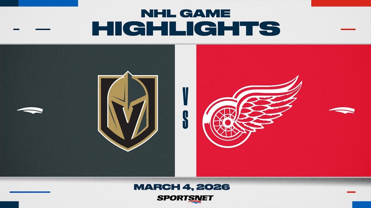 NHL Highlights | Golden Knights vs. Red Wings - March 4, 2026
