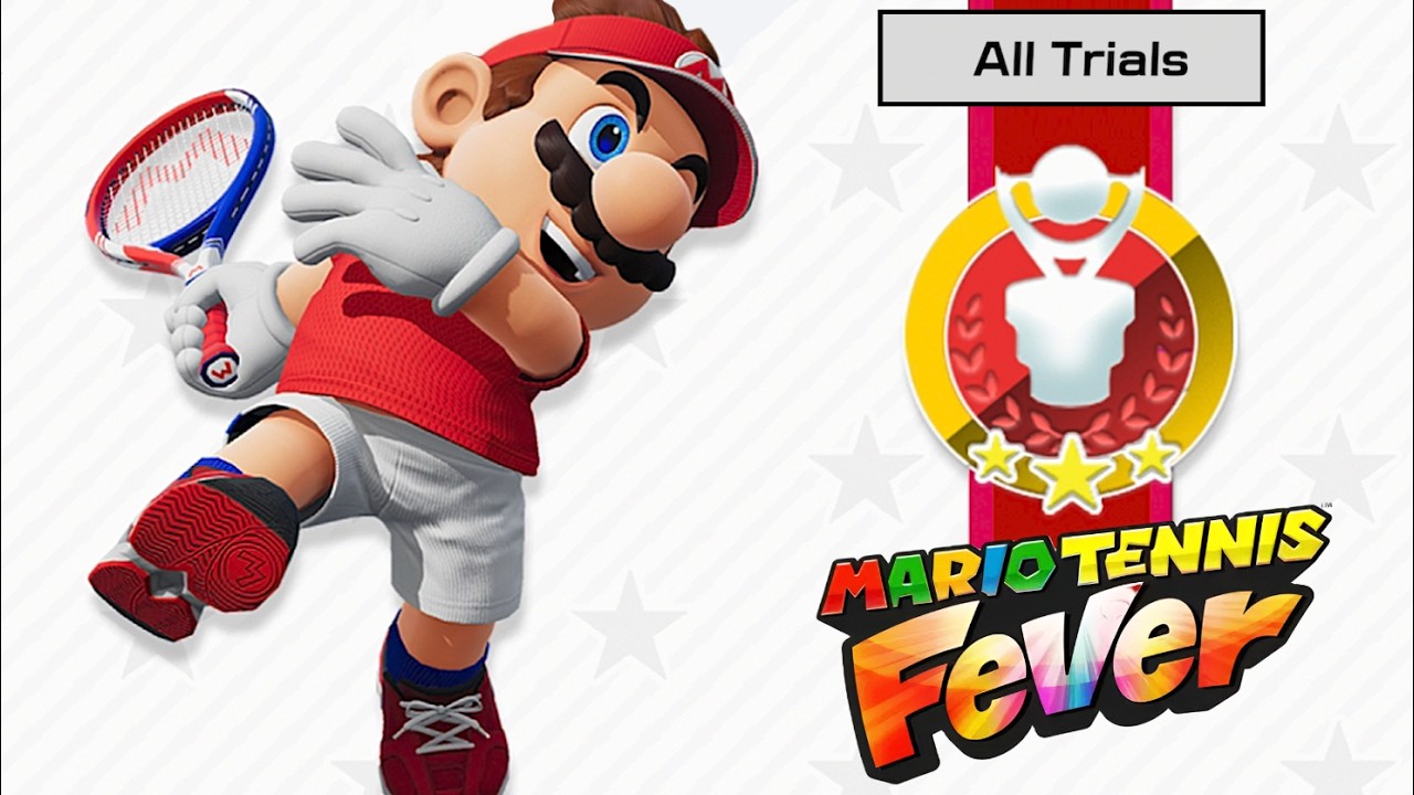 Mario Tennis Fever - All 100 Trials | 3 Stars (4K 60FPS)