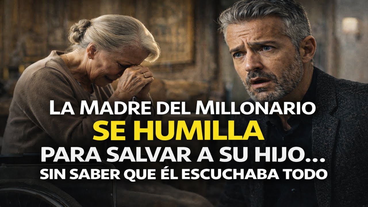 LA MADRE DEL MILLONARIO SE HUMILLA PARA SALVAR A SU HIJO… SIN SABER QUE ÉL ESCUCHABA TODO