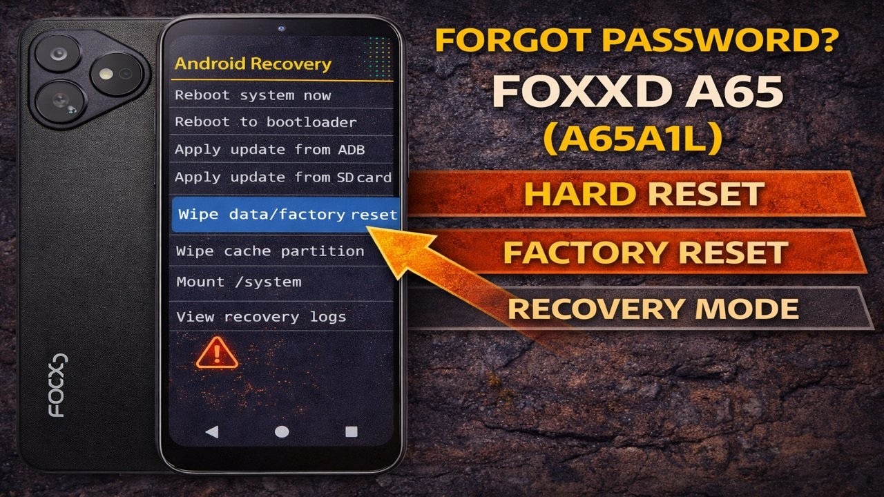 Forgot Password? FoxxD A65 (A65A1L) Hard Reset – Factory Reset & Recovery Mode 2026