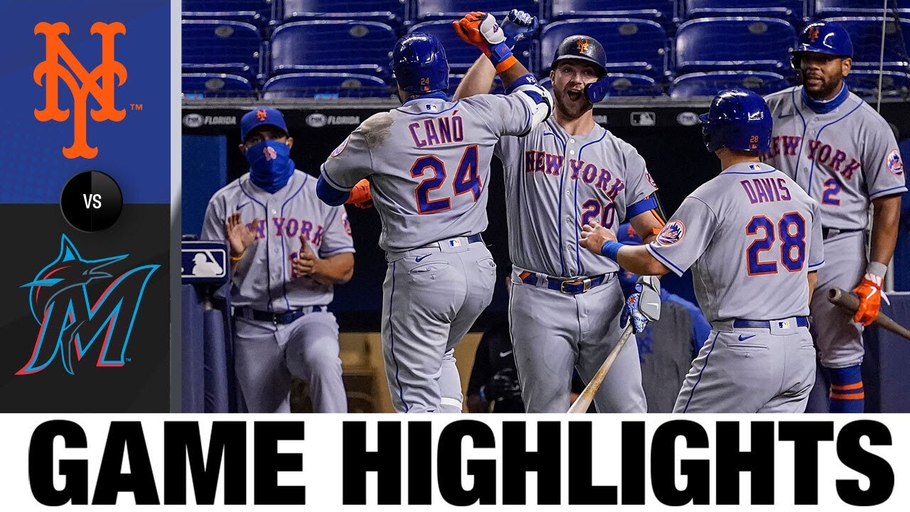 Canó, Alonso homer twice in win | Mets-Marlins Game Highlights 8/17/20