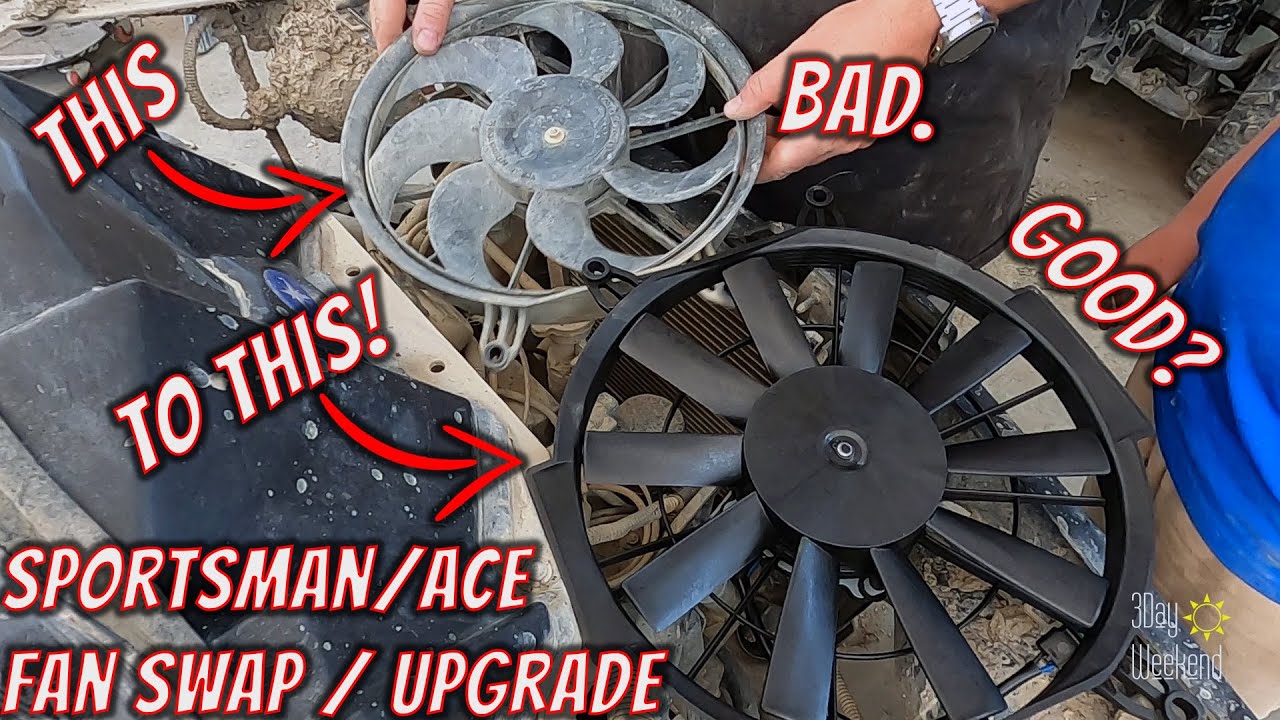 The Sportsman ACE is overheating.  How to test and replace the fan!  Floyd gets a fan upgrade.