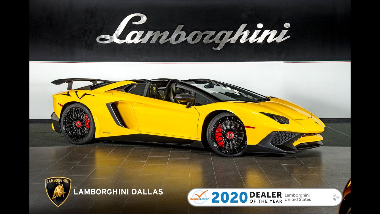 2017 Lamborghini Aventador SV Roadster Giallo Orion L1301