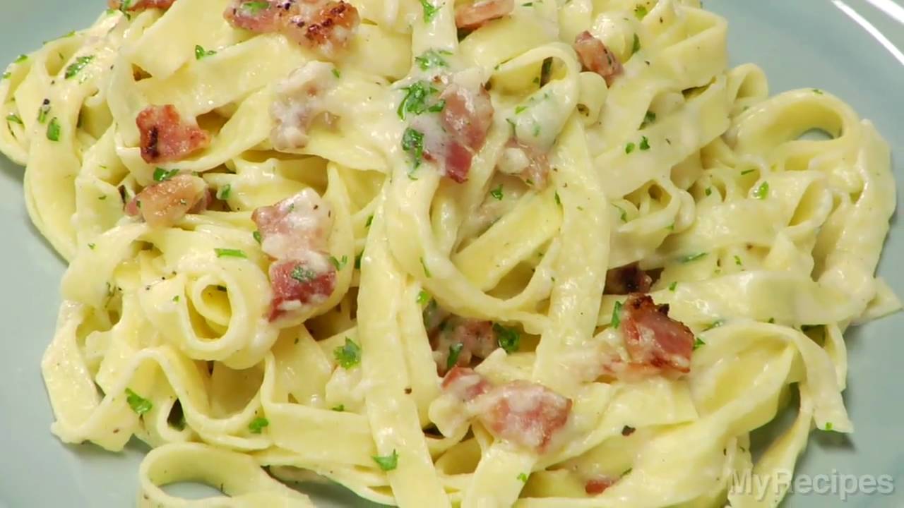 How To Make Fettuccine Alfredo with Bacon In 20 Minutes | MyRecipes