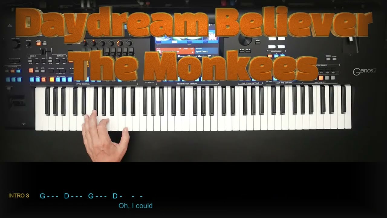 Daydream Believer - The Monkees, Cover, eingespielt mit titelbezogenem Style auf Yamaha Genos 2.