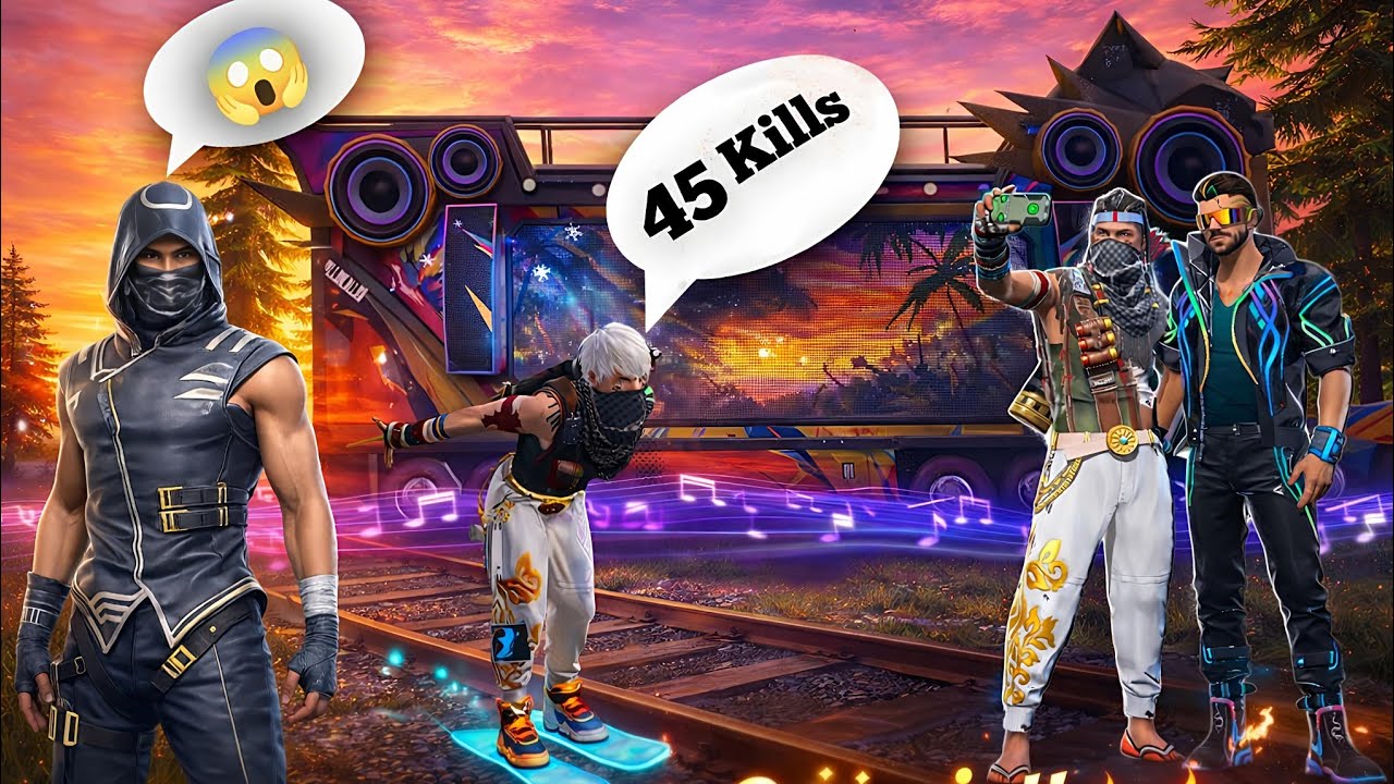 45 Kills Total 😎 Apne Doston Ke Sath Br Renckd Khelne Ka Alag Hi Maza Hai 😂🫣 #garenafreefire 