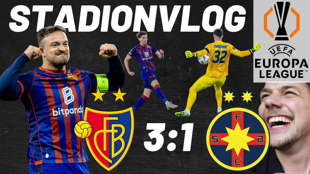 FC Basel vs. FCSB Bukarest | Europa League Stadion VLOG 🔥⚽️ | Glücklicher Sieg gegen 10 Mann 🍀