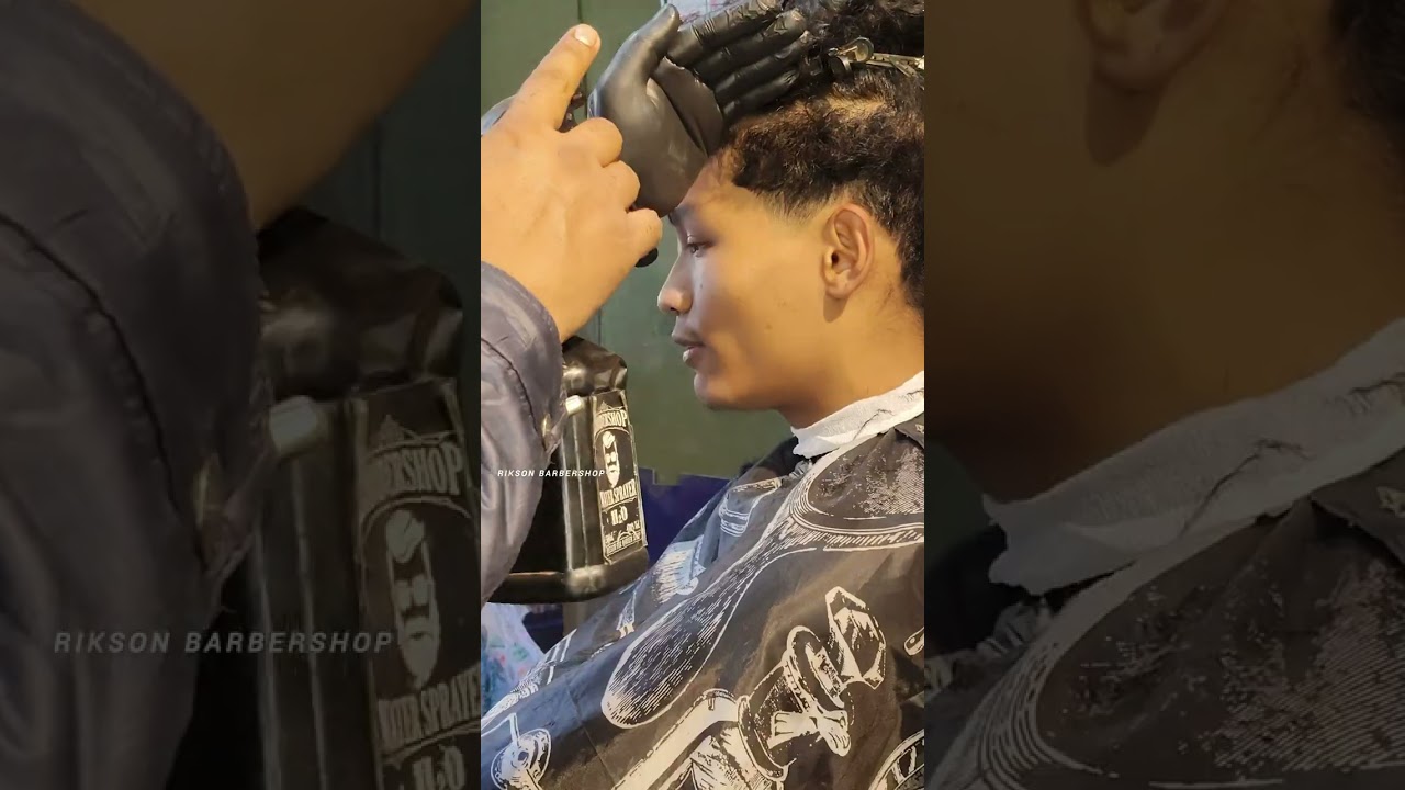 Low Taper  blowout with textured Fringe 💇💇💇💈💈💈🔥🔥 