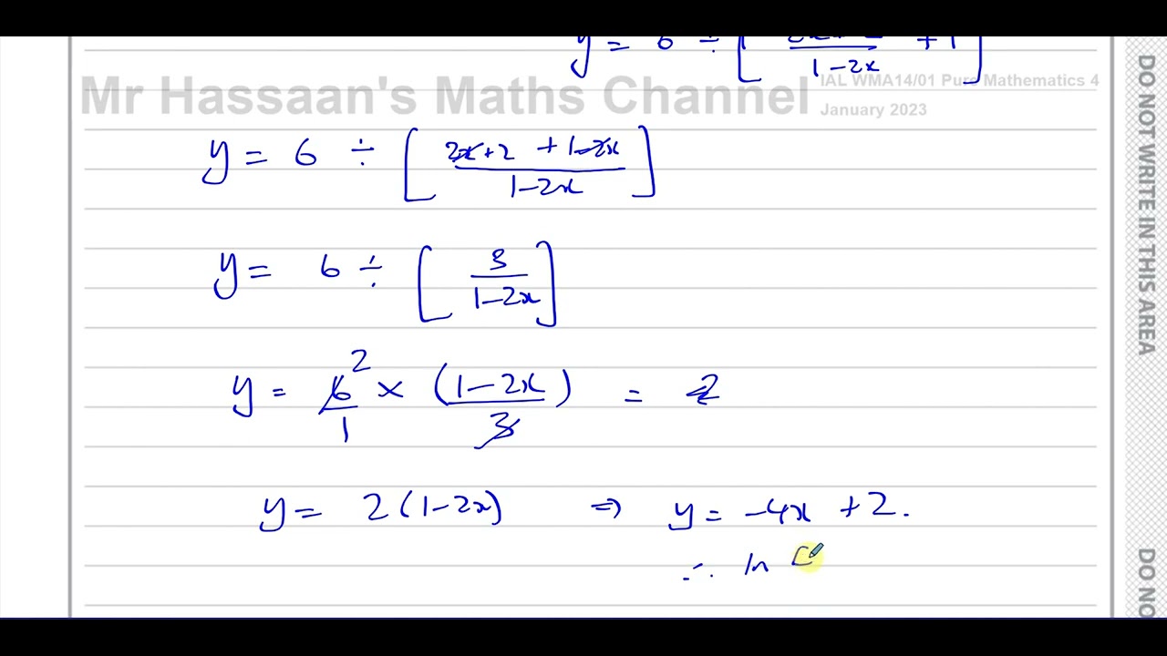 WMA14/01 (Edexcel) IAL P4 January 2023, Q2, Parametric Equations, Cartesian Form